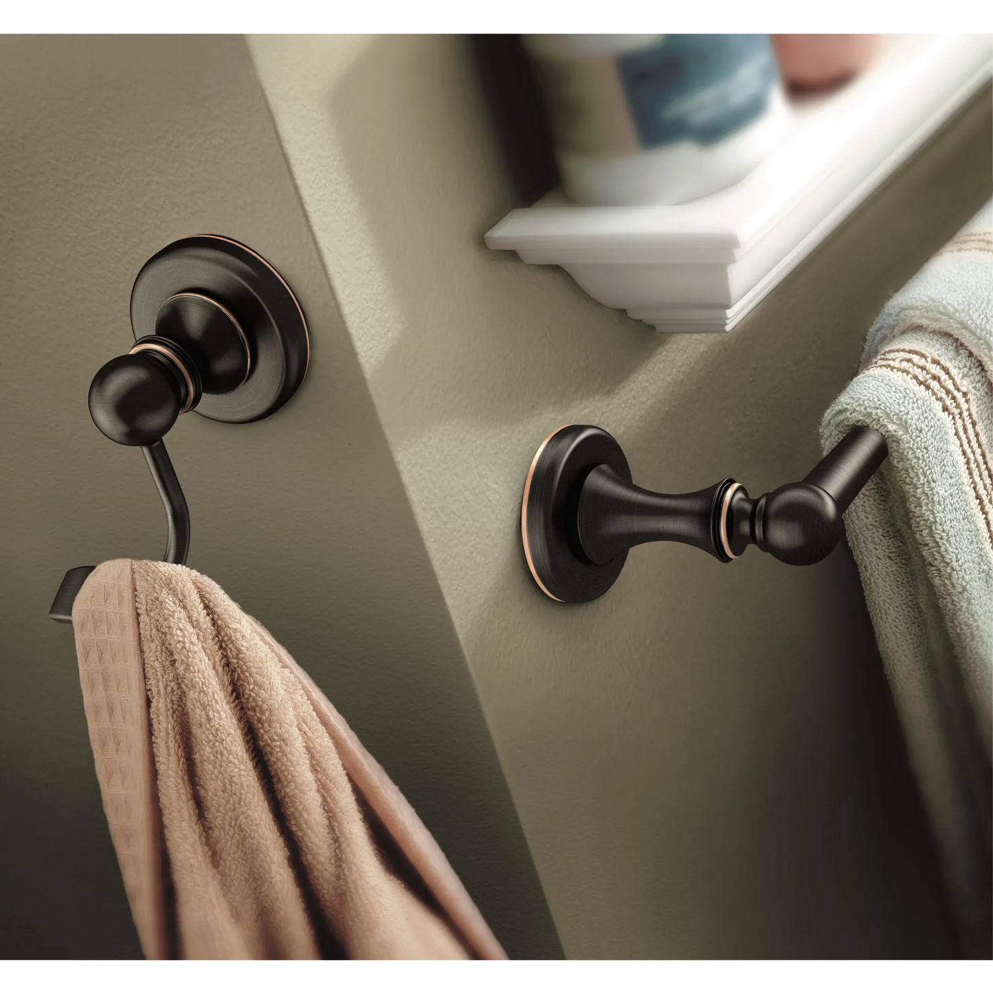 Moen DN1818BRB Whitley 18-in Wall Mount Single Towel Bar Mediterranean Bronze - 3