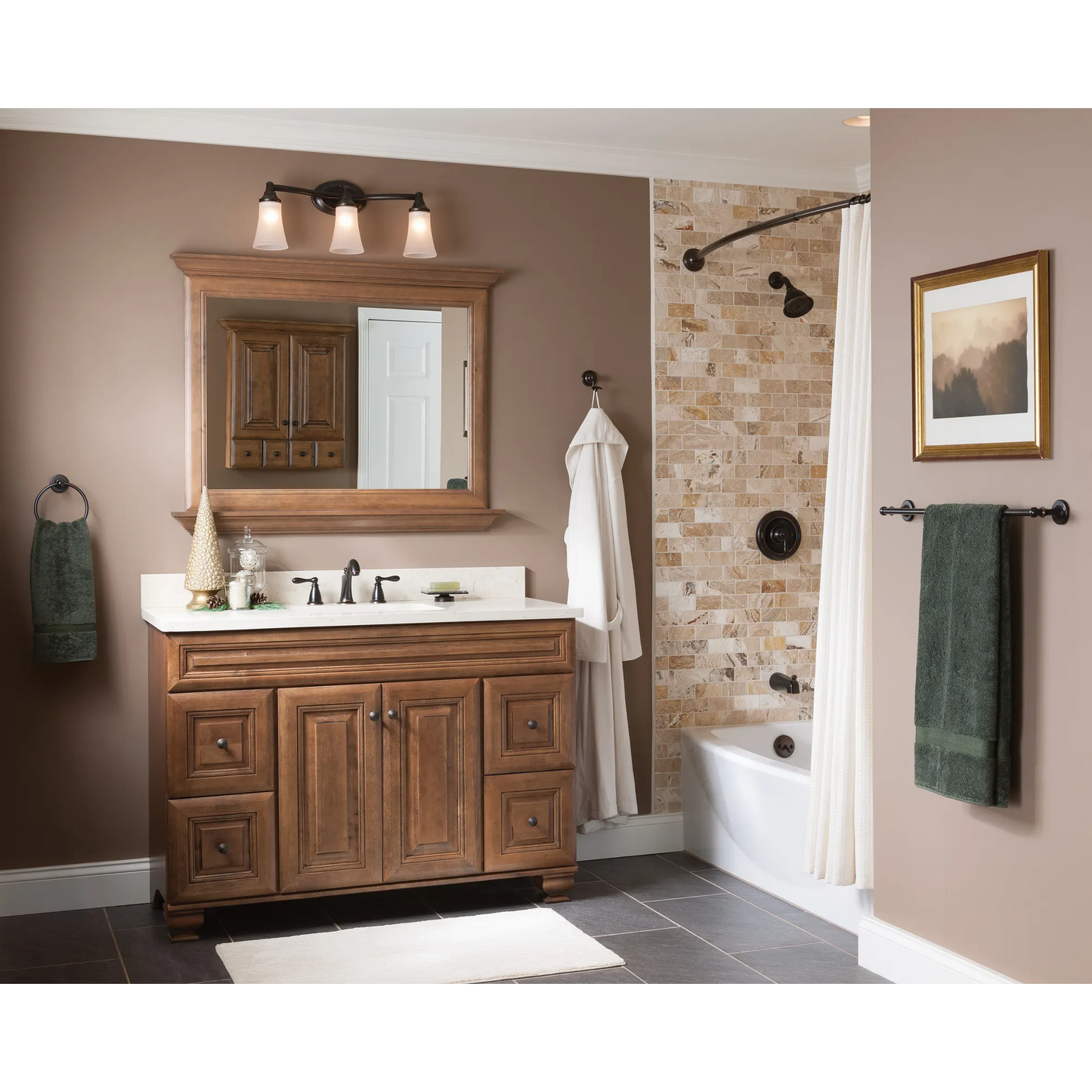 Moen DN1818BRB Whitley 18-in Wall Mount Single Towel Bar Mediterranean Bronze - 4