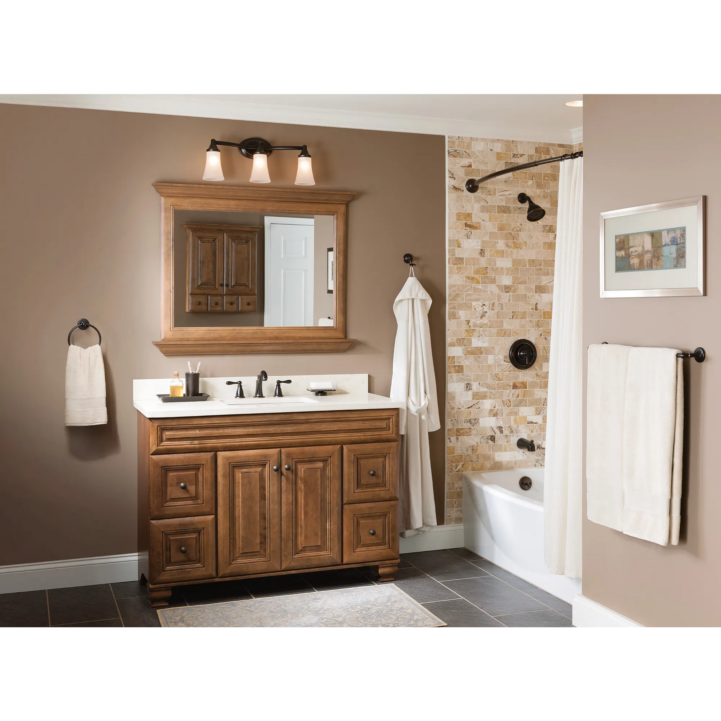 Moen DN1818BRB Whitley 18-in Wall Mount Single Towel Bar Mediterranean Bronze - 5