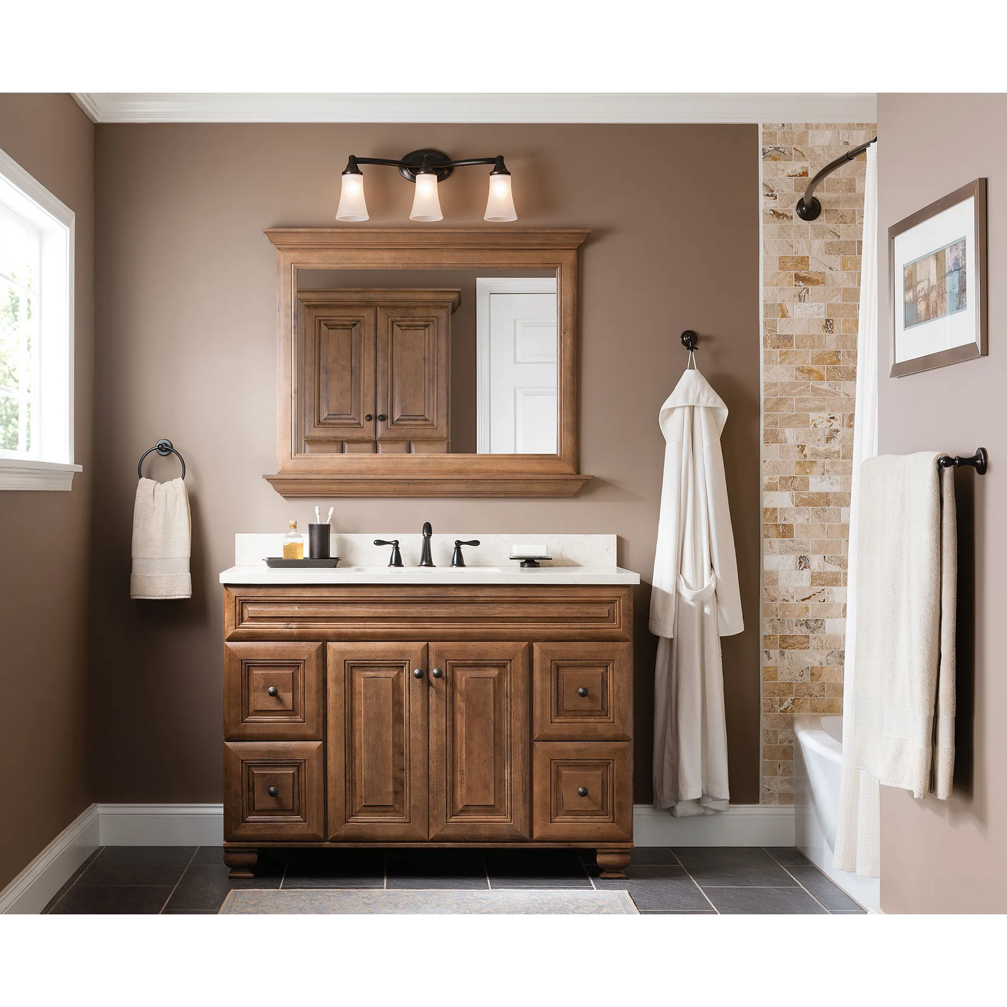Moen DN1818BRB Whitley 18-in Wall Mount Single Towel Bar Mediterranean Bronze - 6