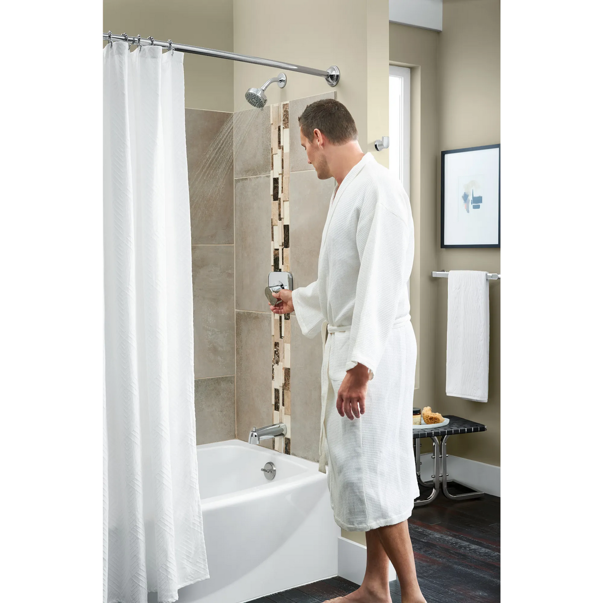 Moen Delta T2473EP Genta LX Chrome Monitor Tub and Shower Faucet Trim Kit - 3