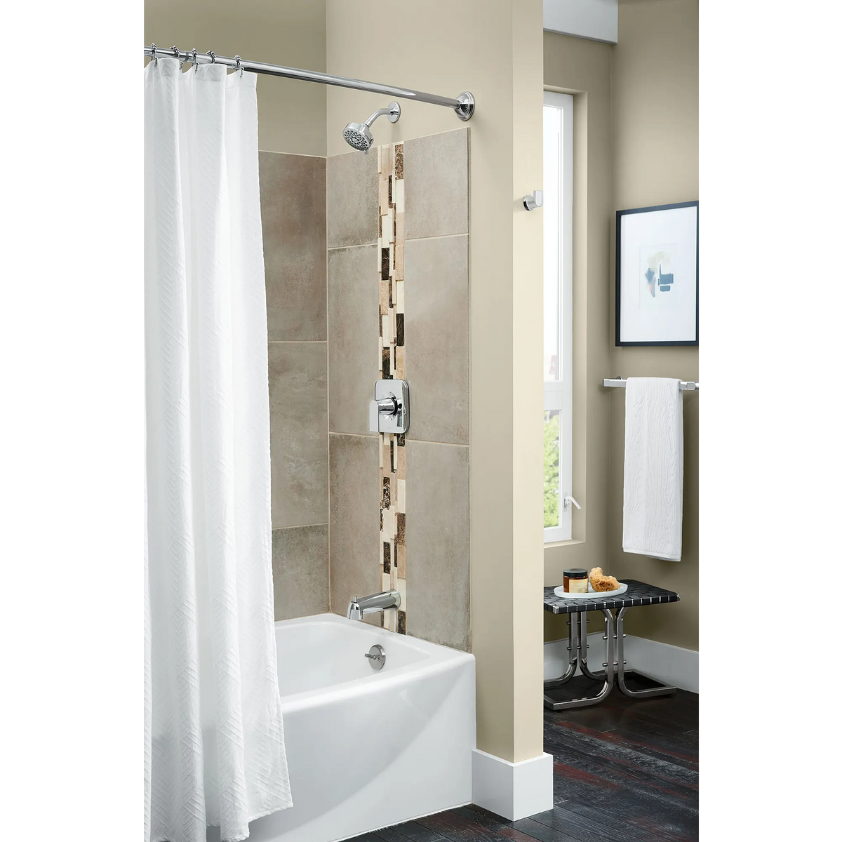 Moen Delta T2473EP Genta LX Chrome Monitor Tub and Shower Faucet Trim Kit - 4