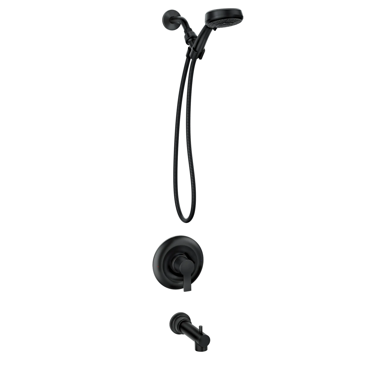 Moen Meena 82618BL Matte Black Posi-Temp Tub Shower Faucet Handheld Spray - 2