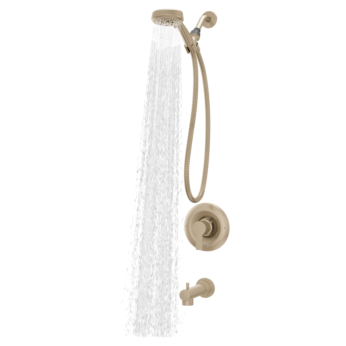 Moen Meena 82618BZG Bronzed Gold Posi-Temp Tub Shower Faucet - 3