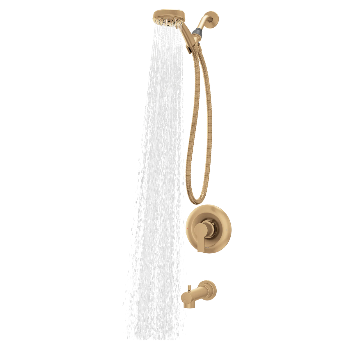 Moen Meena 82618BZG Bronzed Gold Posi-Temp Tub Shower Faucet - 4