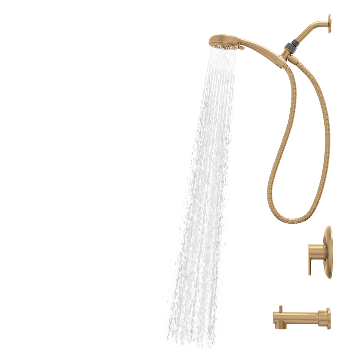 Moen Meena 82618BZG Bronzed Gold Posi-Temp Tub Shower Faucet - 8