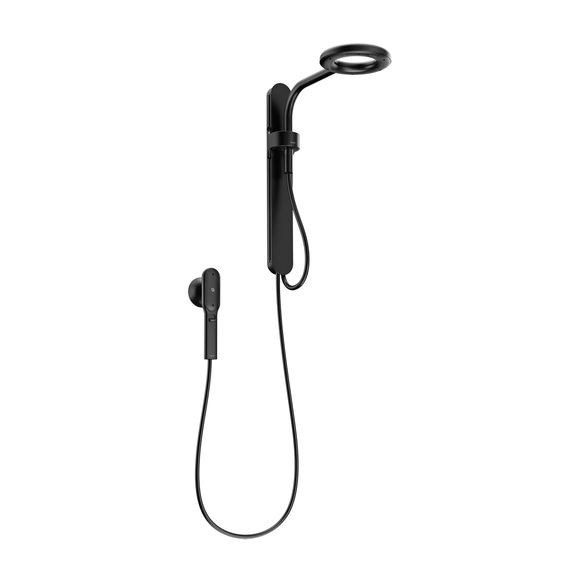Moen N207C0BL Spa Rainshower Matte Black Handheld Shower Head Slide Bar - 1