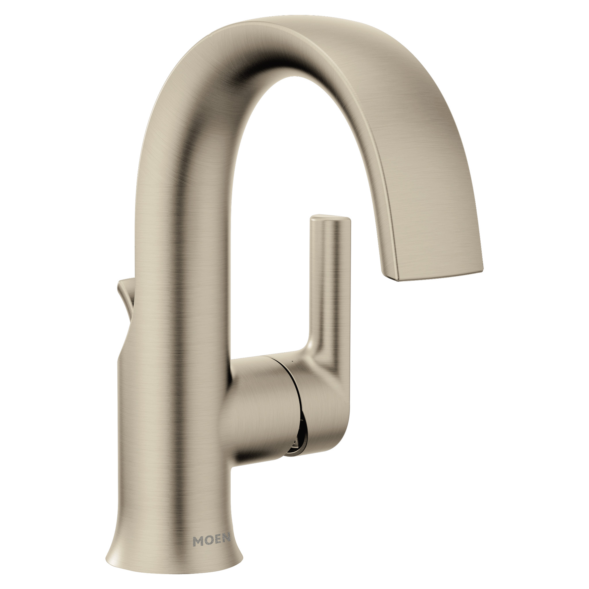Moen S6910BN Doux Single Handle High Arc Bathroom Faucet Brushed Nickel - 1