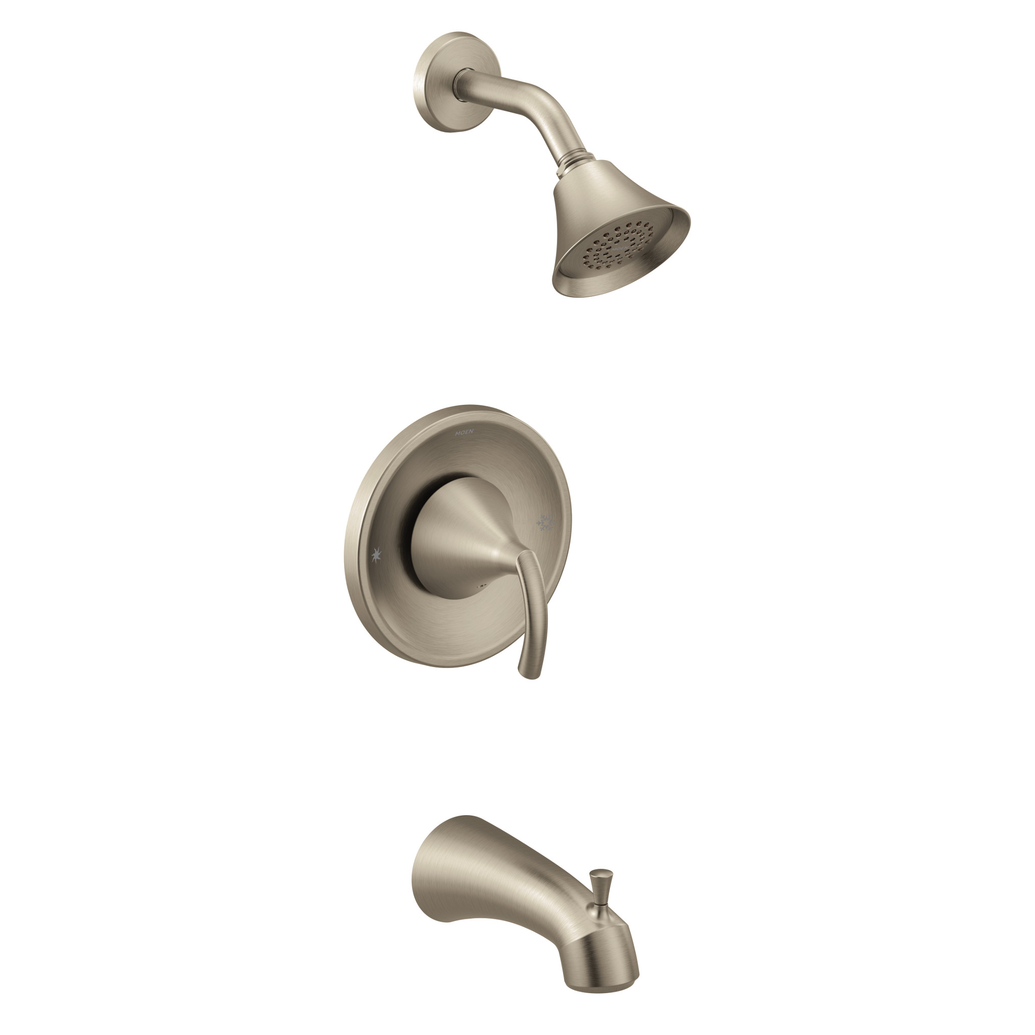 Moen T2743BN Glyde Tub Shower Faucet Trim Kit Brushed Nickel Posi-Temp - 1