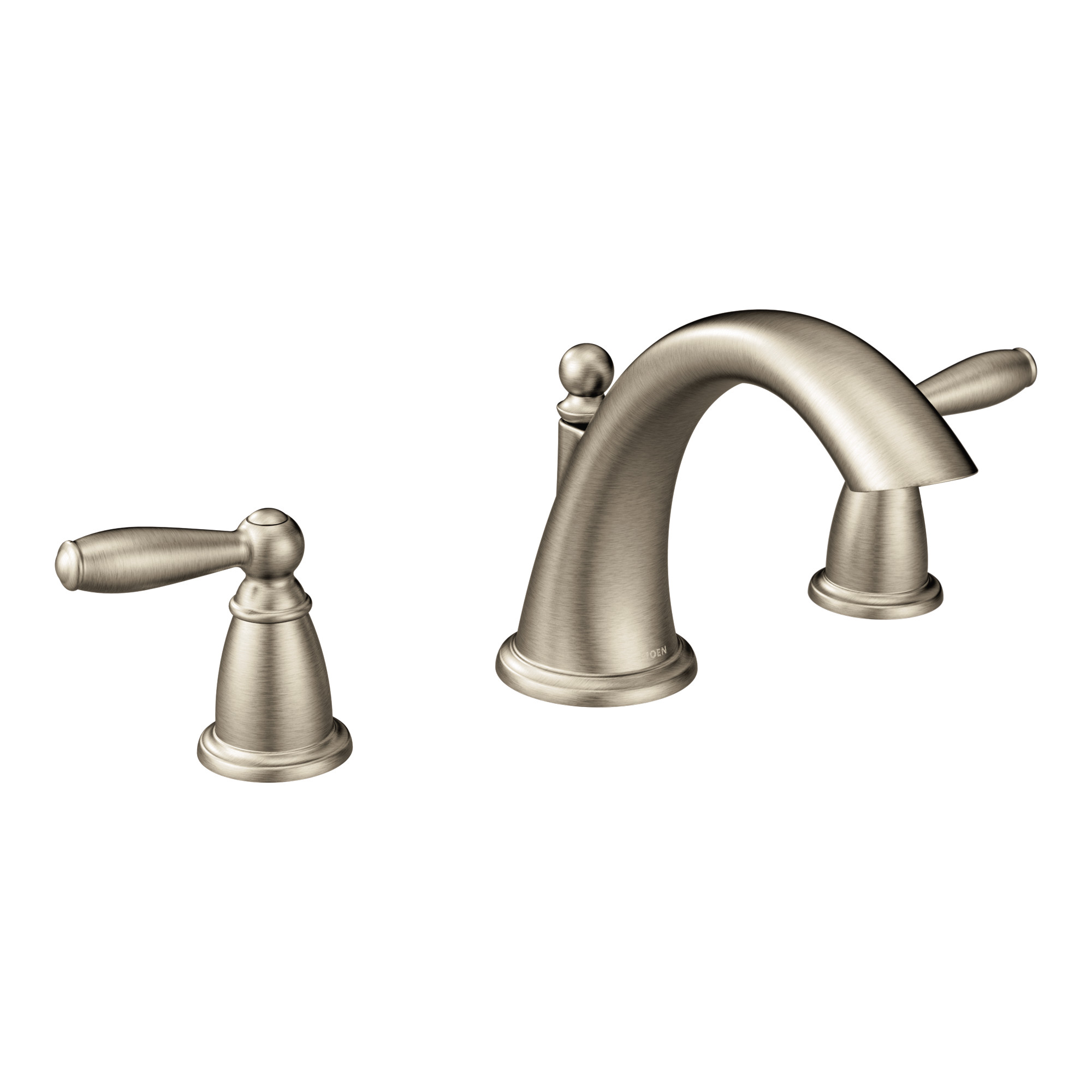 Moen T4943BN Brantford Brushed Nickel 2-Handle Low Arc Roman Tub Faucet - 1
