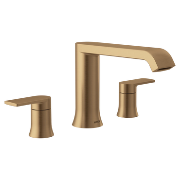 Moen T908BZG Genta LX Bronzed Gold 2-Handle Low Arc Roman Tub Faucet - 2