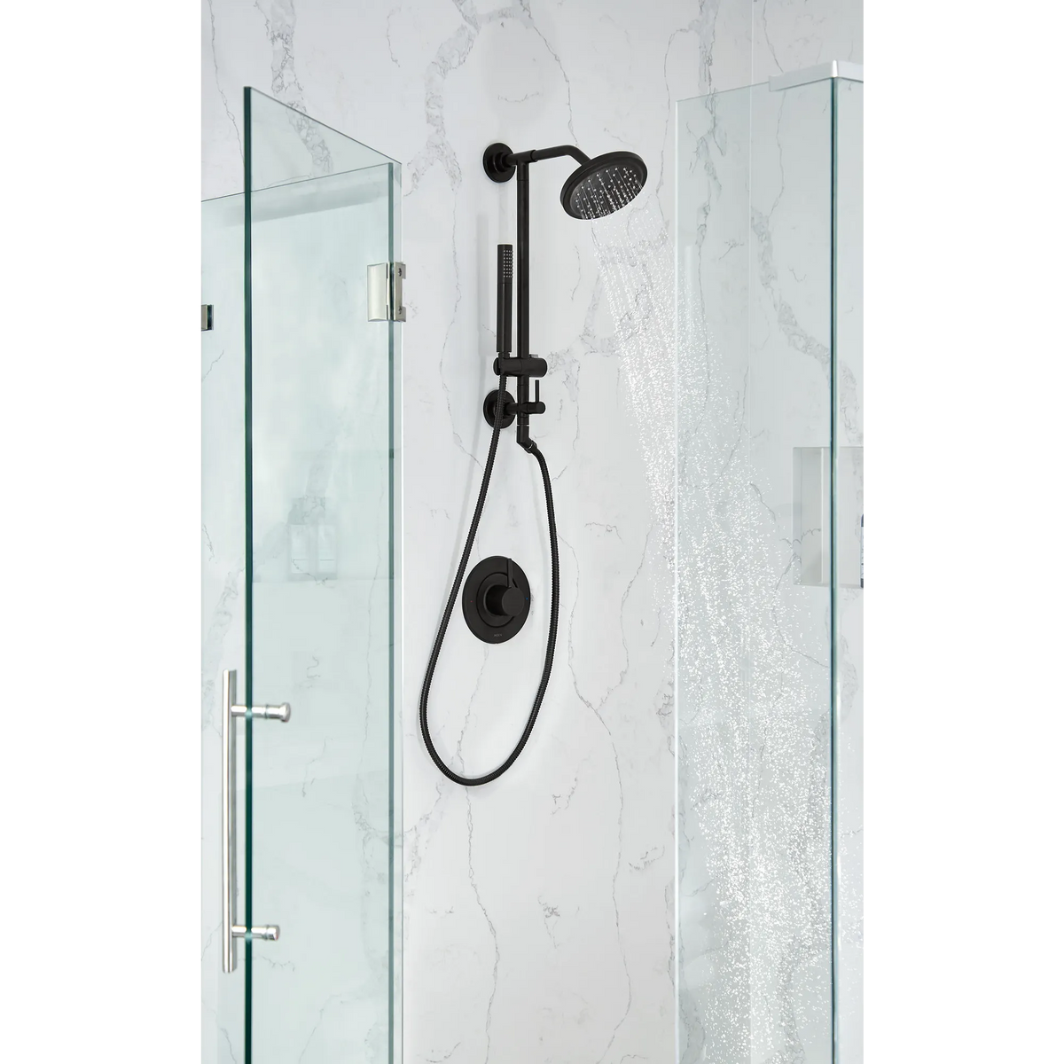 Moen TS3661NHBL Annex Matte Black Shower Rail System No Showerhead - 6