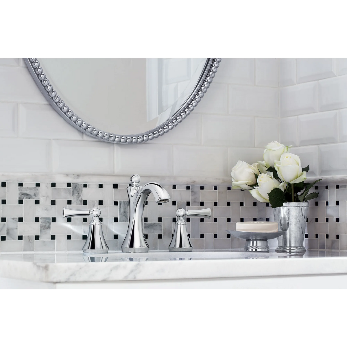 Moen TV4520 Wynford Two-Handle High Arc Bathroom Faucet Chrome - 2