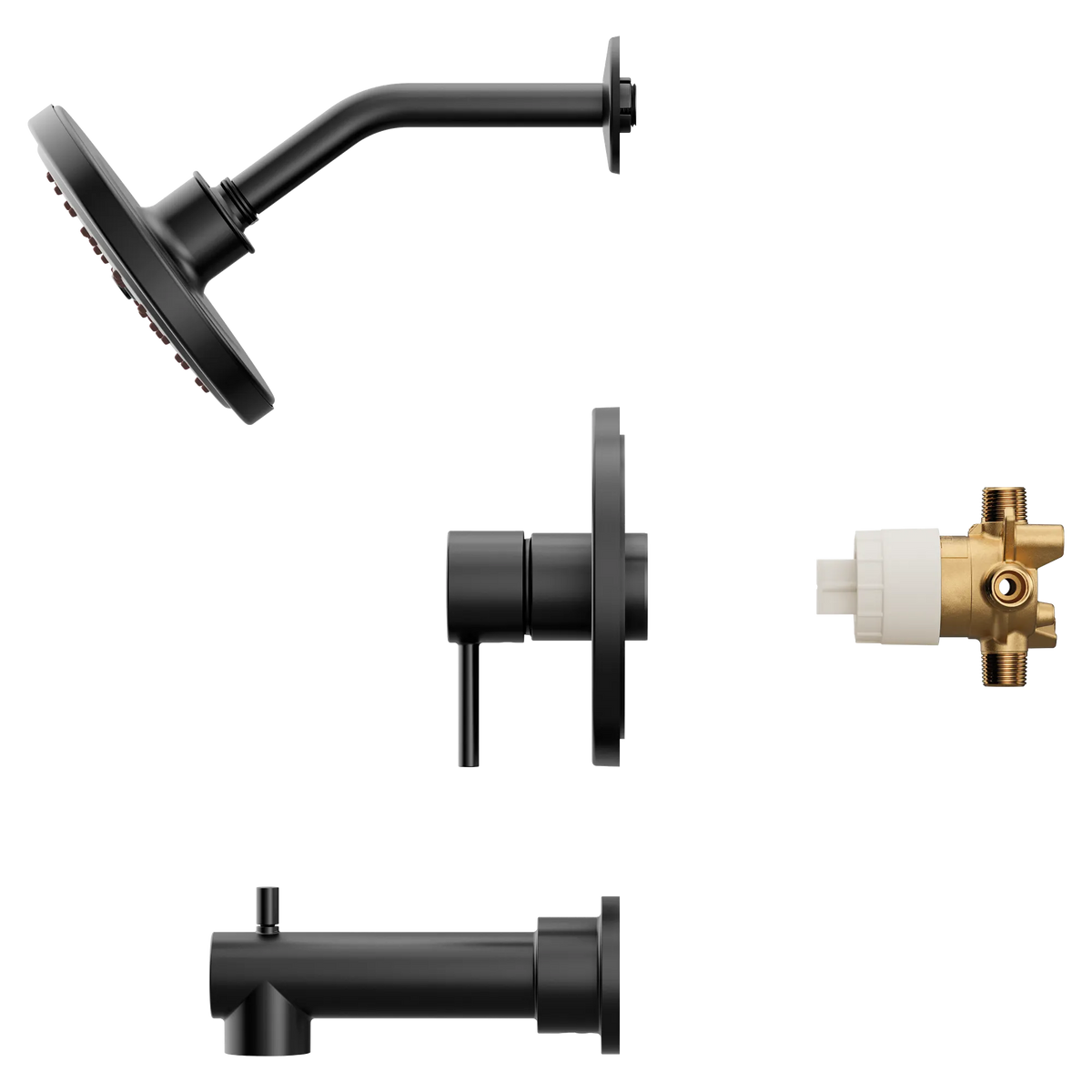 Moen UT3293BL Align Tub and Shower Trim Kit M-CORE Matte Black Rainshower - 3