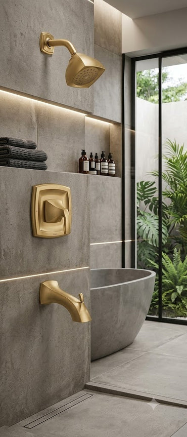 Moen T2693EPBG Voss Posi-Temp Tub Shower Trim Kit Brushed Gold  New