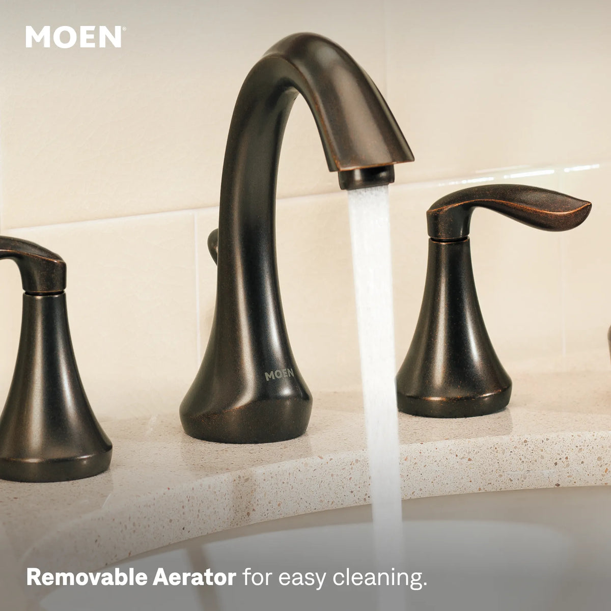 Moen TV6420ORB Eva Oil Rubbed Bronze Two-Handle High Arc Bathroom Faucet