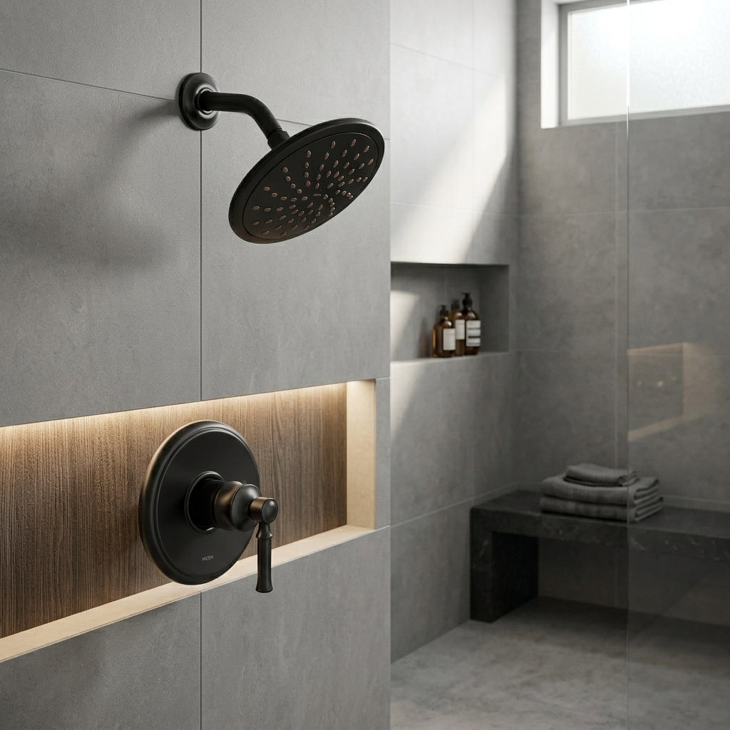 Moen UT2282EPBL Dartmoor M-CORE 2-Series Shower Trim Matte Black Eco-Performance