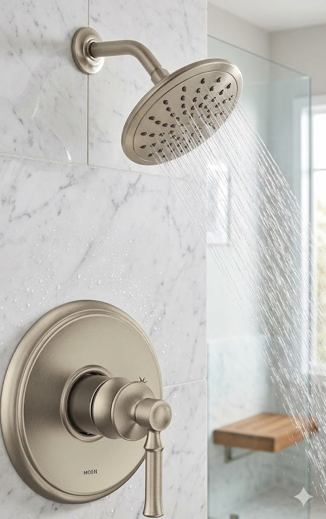 Moen UT2282EPBN Dartmoor Brushed Nickel M-CORE Shower Trim 8in Rainshower New