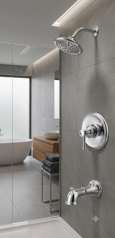 Moen UT3313 Belfield Chrome M-CORE 3-Series Tub Shower Trim Rainshower Head New