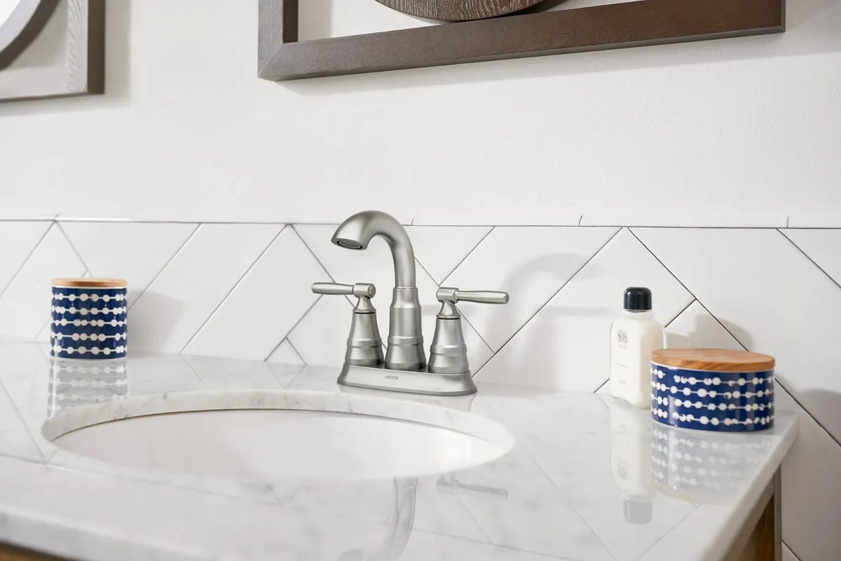 Moen 84971SRN Halle Single Handle Bathroom Faucet Spot Resist Brushed Nickel — view 7
