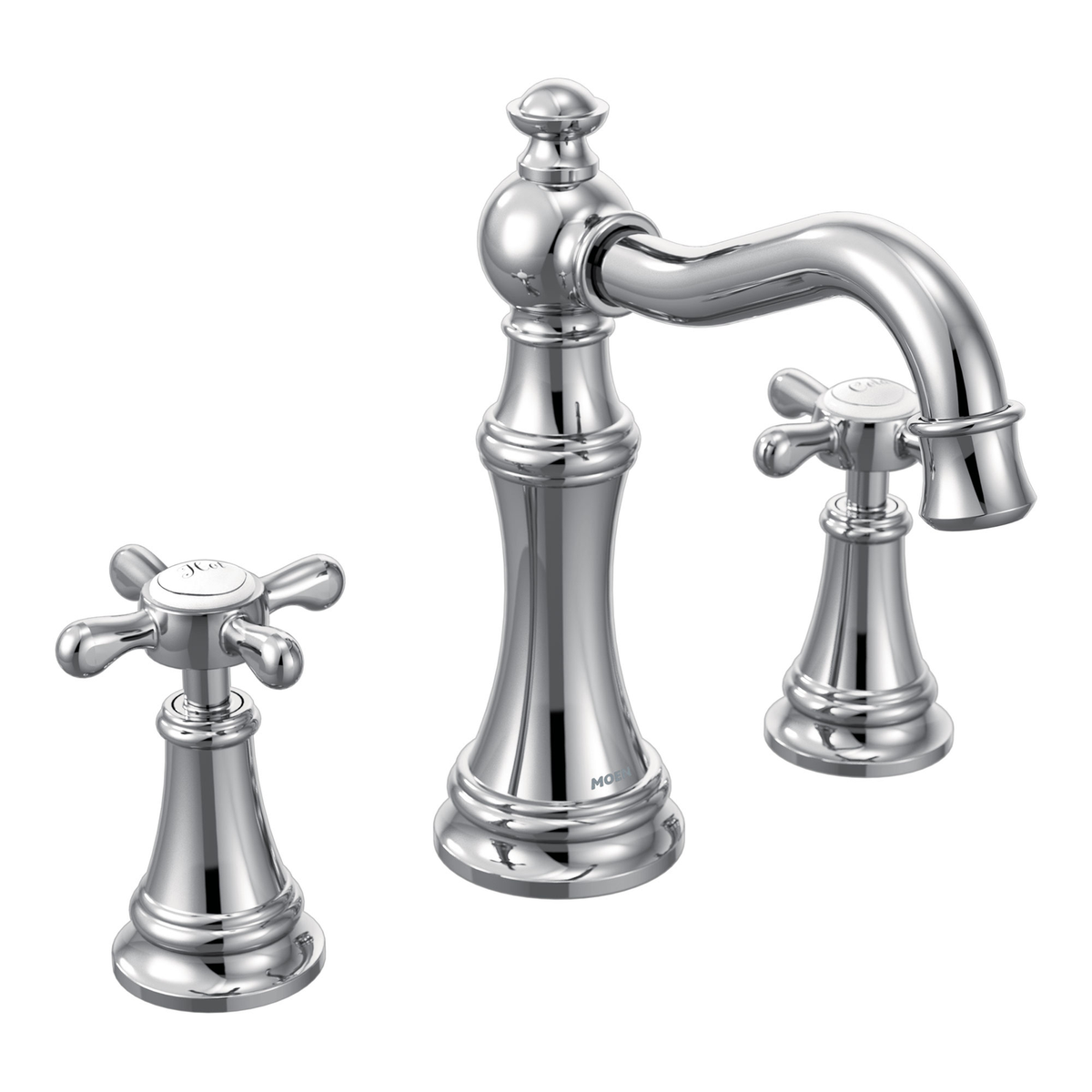Moen TVS42114 Weymouth Chrome Two-Handle High Arc Widespread Bathroom Faucet — view 5