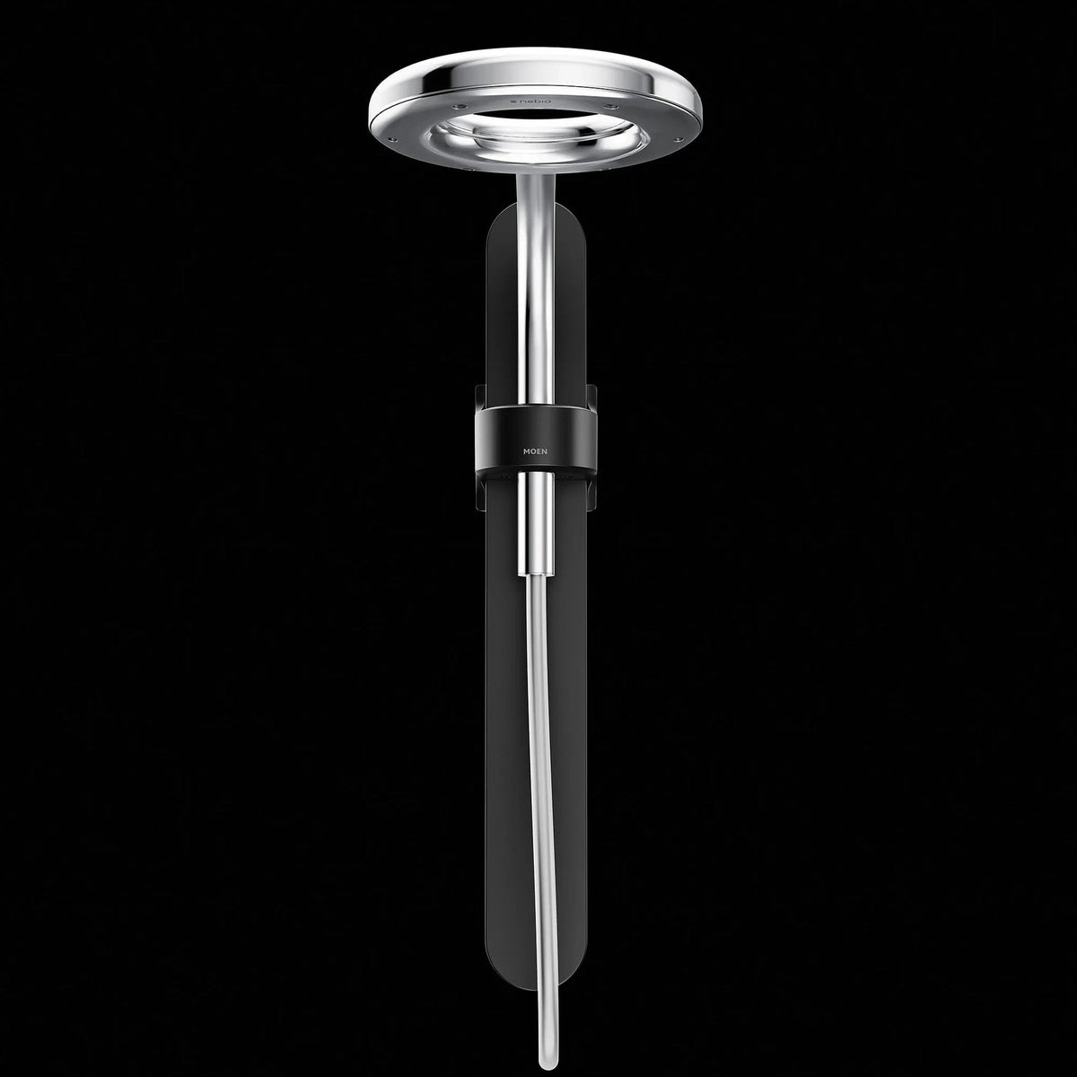 Moen N207R0BLC Rainshower Matte Black Chrome Spa Shower Head — view 5