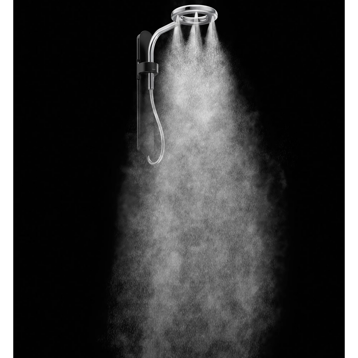 Moen N207R0BLC Rainshower Matte Black Chrome Spa Shower Head — view 6