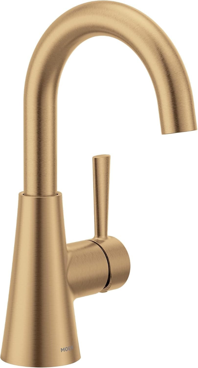 Moen 84021BZG Ronan One-Handle High Arc Bathroom Faucet Bronzed Gold — view 4