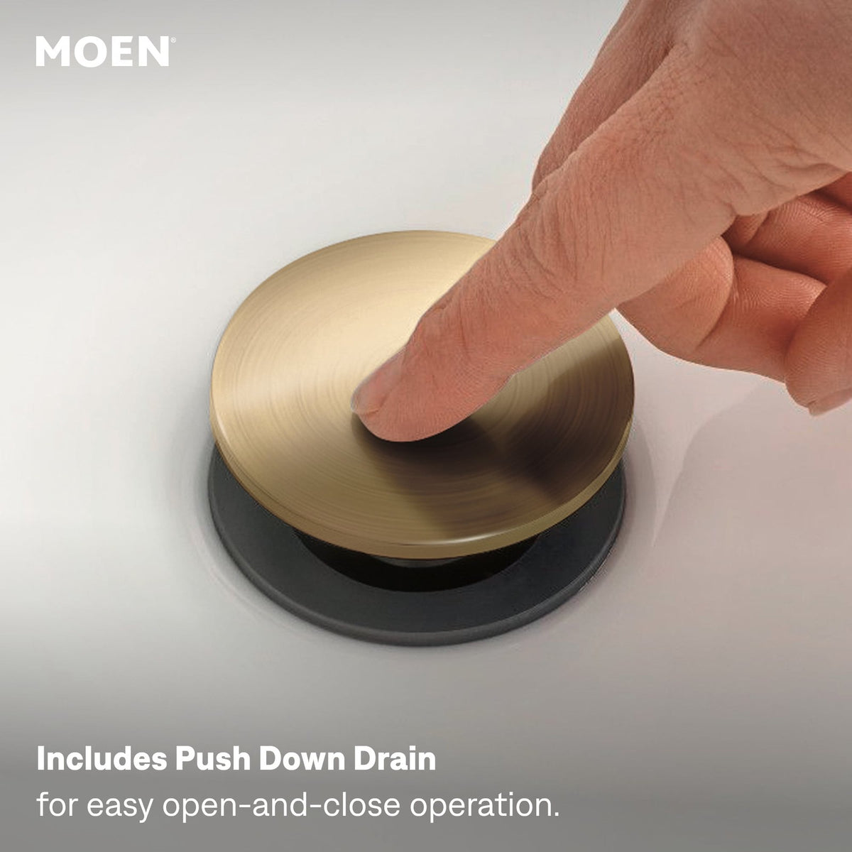 Moen 84022BZG Ronan Two-Handle High Arc Bathroom Faucet Bronzed Gold — view 5