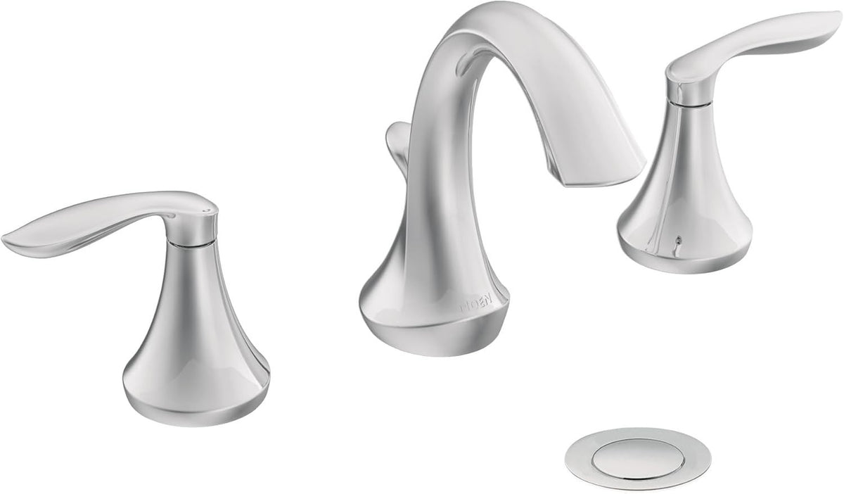 MOEN TV6420 EVA 1.2 GPM Widespread Bathroom Faucet Chrome With Valve Included — view 7