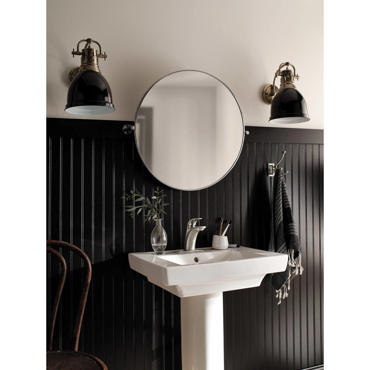 Moen L84533SRN Zarina Spot Resist Brushed Nickel One-Handle High Arc Bathroom Faucet