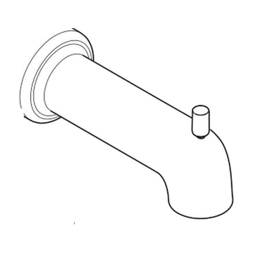 Moen 170190SRN Diverter Spot Resist Brushed Nickel Tub Spout