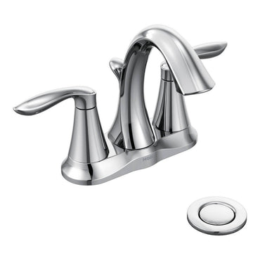Moen 66410 Eva Chrome Two-Handle Bathroom Faucet