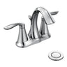 Moen 66410 Eva Chrome Two-Handle Bathroom Faucet
