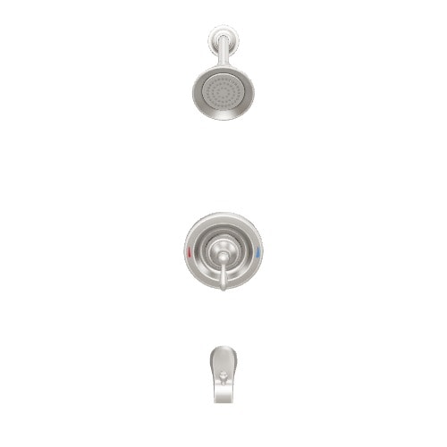 Moen 82496EPSRN Caldwell Spot Resist Brushed Nickel Posi-Temp Eco-Performance Tub/Shower