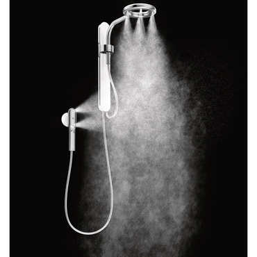Moen N207C0CH Spa Shower Chrome/White Two-Function 7.9" Diameter Spray Head Standard With Handshower