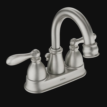 Moen WS84667SRN Caldwell Spot Resist Brushed Nickel Two-Handle High Arc Bathroom Faucet — product video