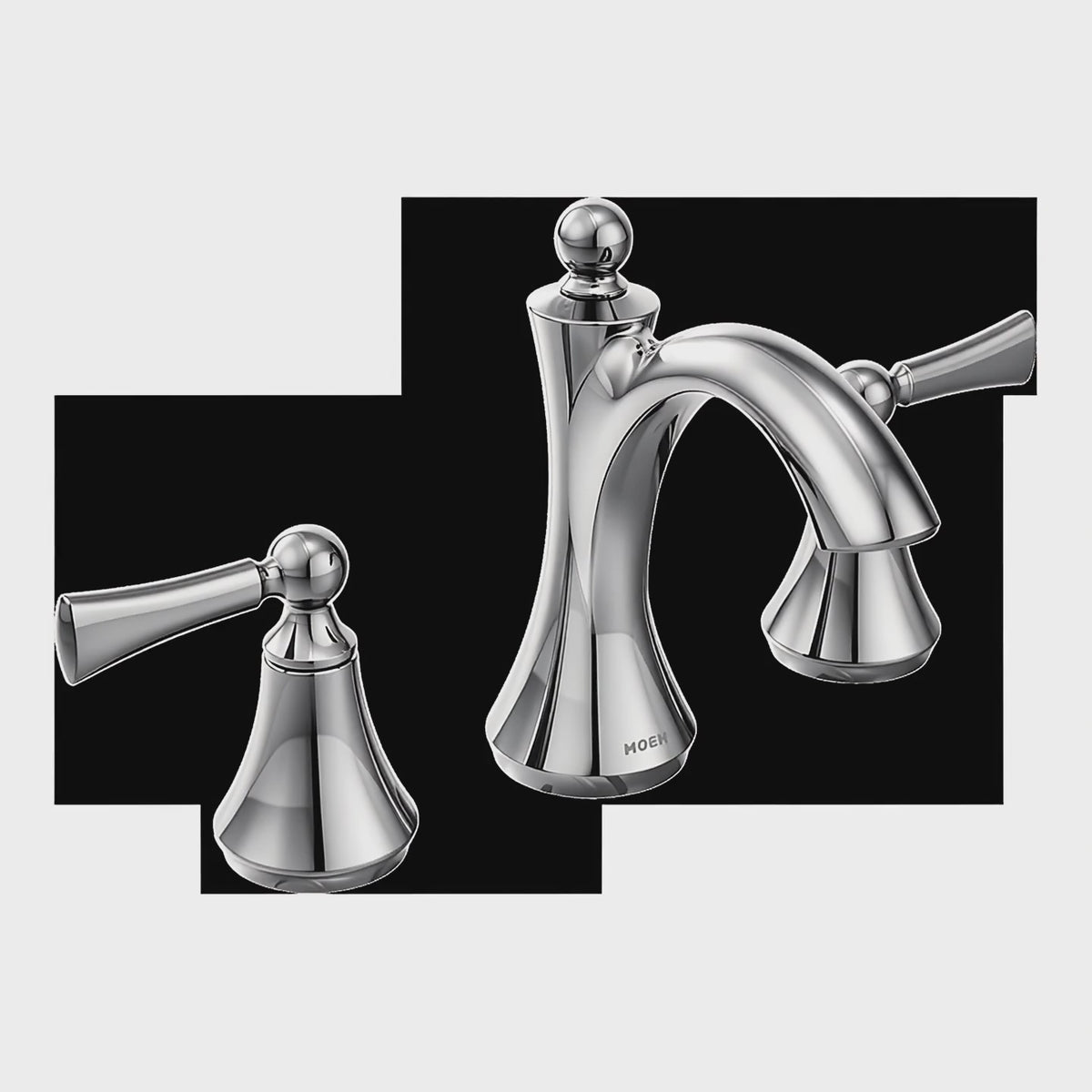 Moen T4520 Wynford Chrome Two-Handle High Arc Bathroom Faucet Trim — product video