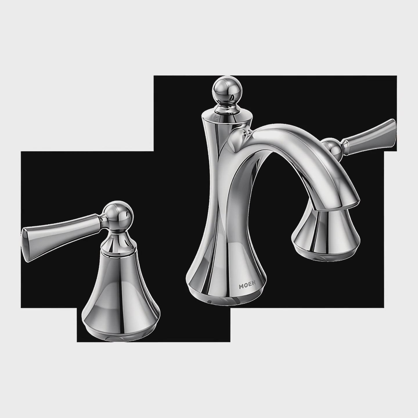 Moen T4520 Wynford Chrome Two-Handle High Arc Bathroom Faucet Trim — product video