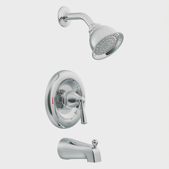 Moen 82910 Banbury Chrome Posi-Temp Tub and Shower Faucet — product video