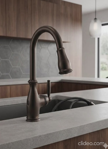 Moen 7185EWORB Brantford Kitchen Faucet Oil Rubbed Bronze MotionSense Wave New