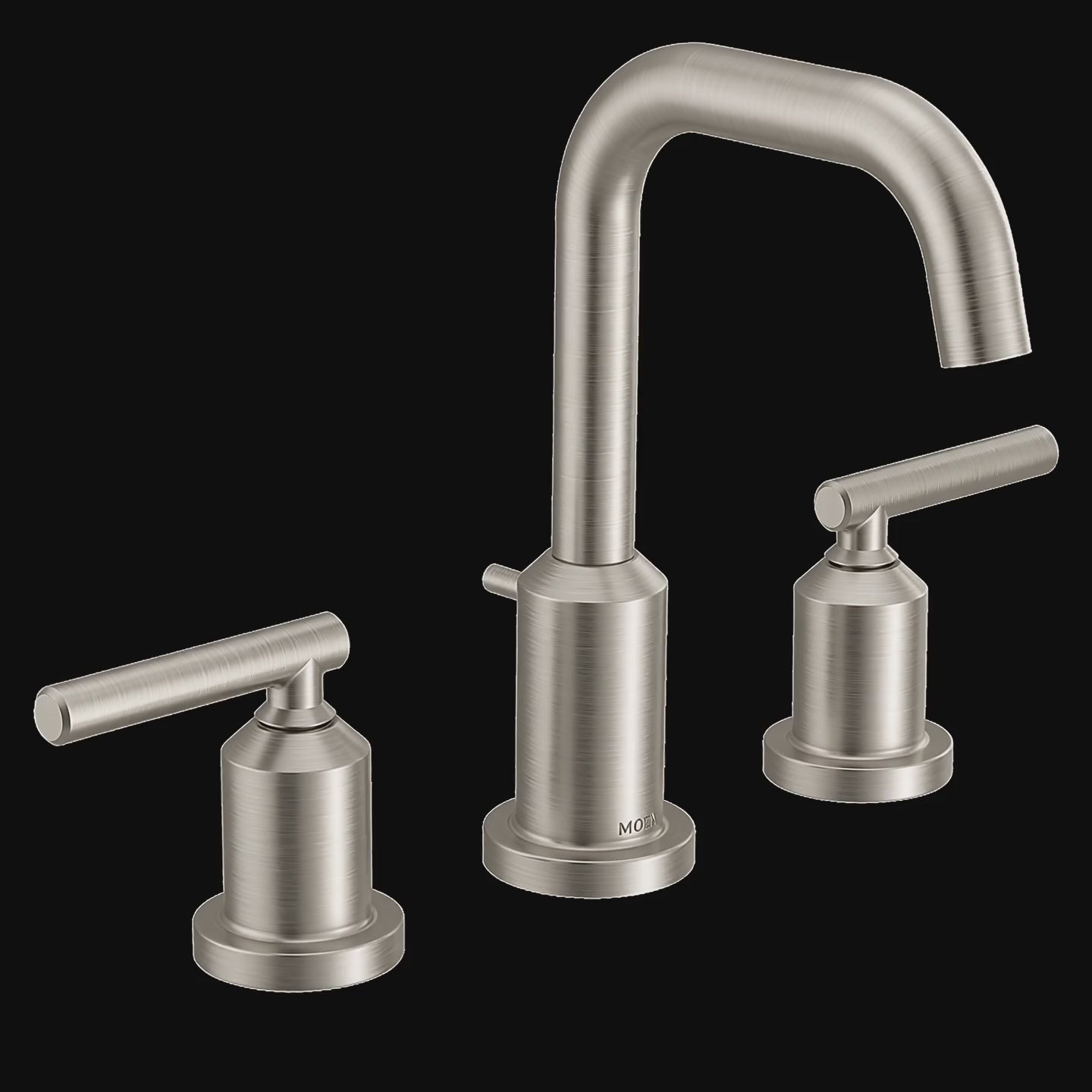 Moen TV6142BN Gibson Brushed Nickel Two-Handle High Arc Bathroom Faucet, Valve Included — product video