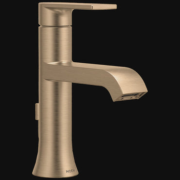 Moen 6706BZG Genta Bronzed Gold LX One-Handle High Arc Bathroom Faucet — product video