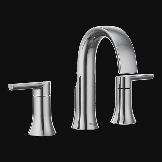 Moen TS6925 Doux Chrome Two-Handle High Arc Bathroom Faucet Trim — product video
