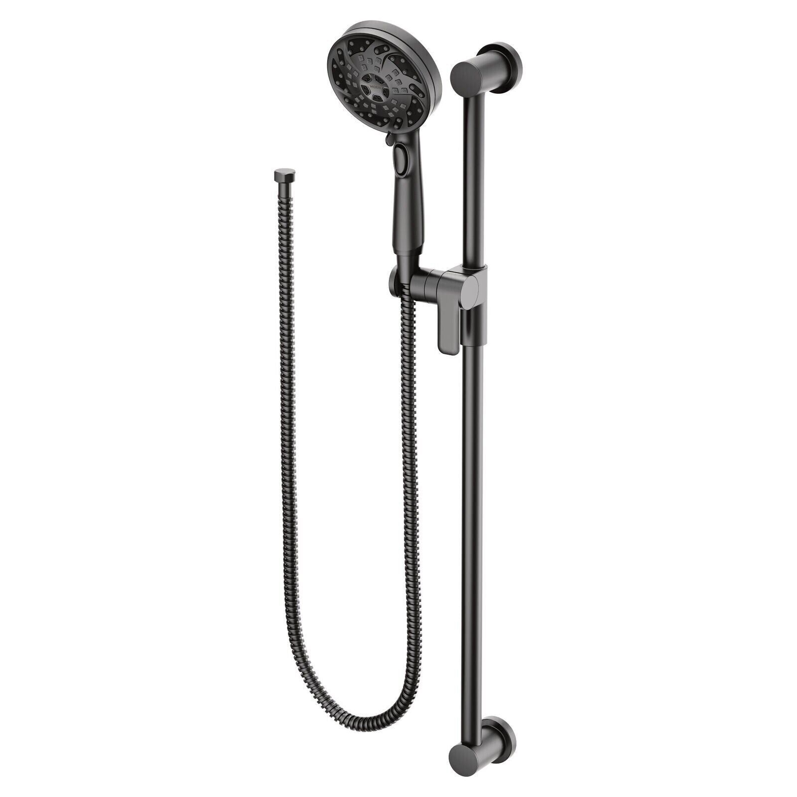 Moen 3670EPBL Handheld Shower Head Slide Bar Matte Black 5-Spray New