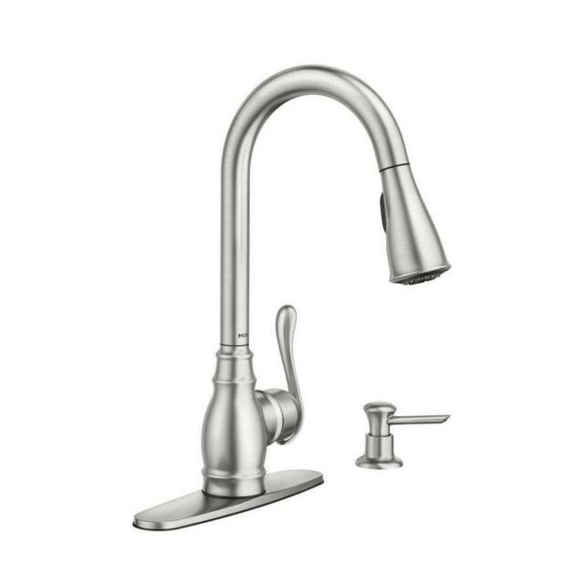 Moen CA87003SRS Anabelle Kitchen Faucet Spot Resist Stainless Pulldown New