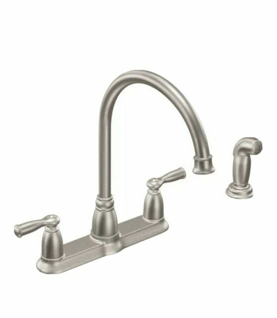 Moen CA87000SRS Banbury High Arc Kitchen Faucet Side Spray Stainless New