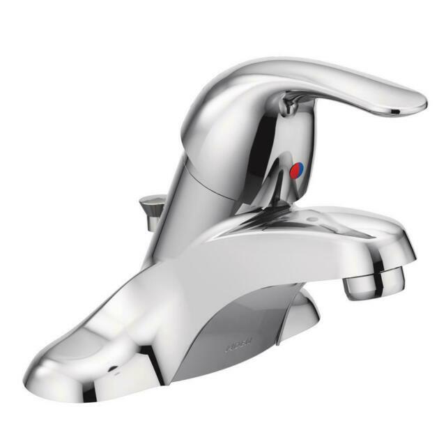 Moen WS84503 Adler Chrome Single-Handle Low Arc Centerset Bathroom Faucet