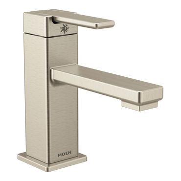 Moen S6710BN 90 Degree One-Handle Low Arc Bathroom Faucet Brushed Nickel