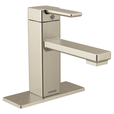 Moen S6710BN 90 Degree One-Handle Low Arc Bathroom Faucet Brushed Nickel